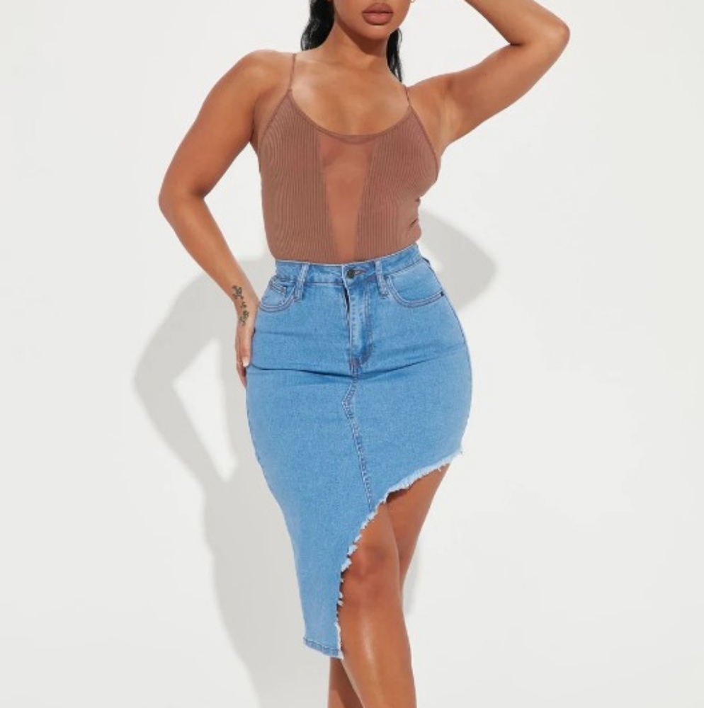 Denim asymmetrical skirt NWT